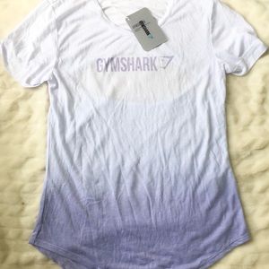 Gymshark Ombre T-Shirt White/Soft Lilac